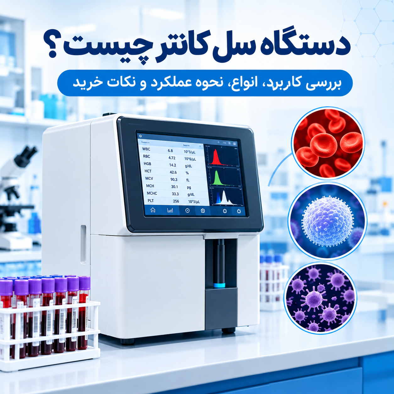 دستگاه سل کانتر یا هماتولوژی آنالایزر برای شمارش سلولهای خون