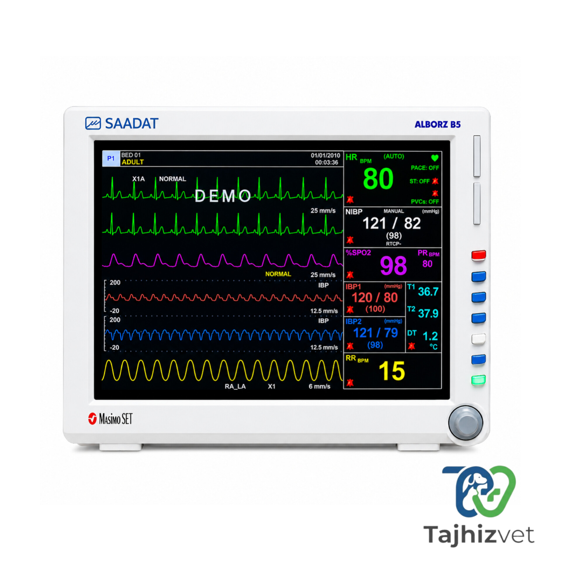 مانیتور علائم حیاتی SAADAT مدل ALBORZ B5